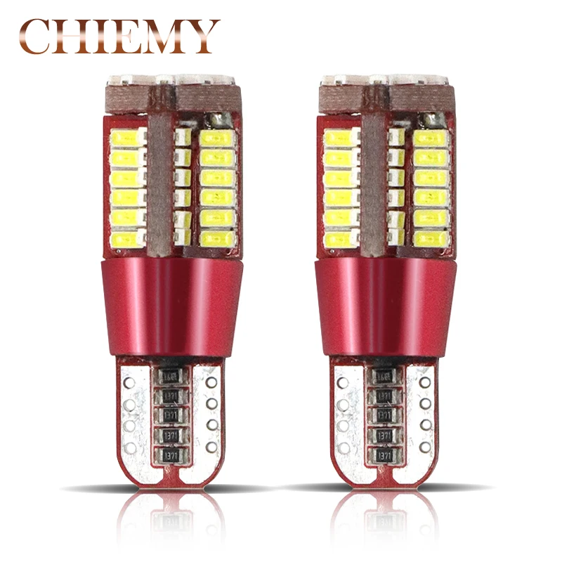 

2Pcs T10 W5W 194 White Canbus OBC Error Free Car Bulb LED Light Interior Map Read Door License Plate Auto lamps 57 Chips 12V