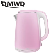 DMWD автоматический Электрический чайник 2L из нержавеющей стали котел для нагрева воды Теплоизоляция чайник кипящий нагреватель ЕС США вилка