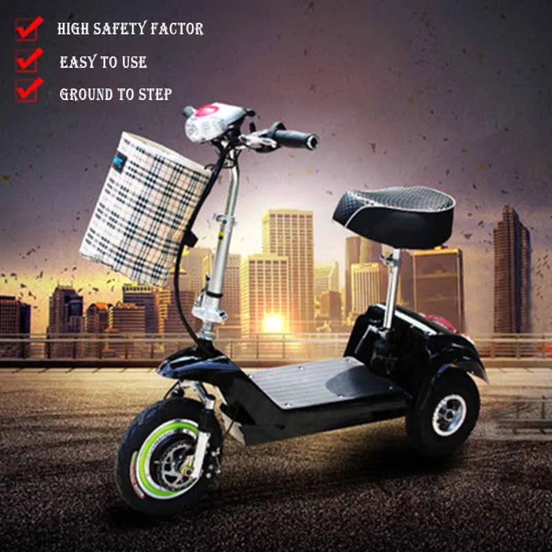 Clearance Electric  Scooter  Lithium Battery Three Wheels Factory Wholesale Light And Convenient Motor Citycoco for Men Women Kids 0