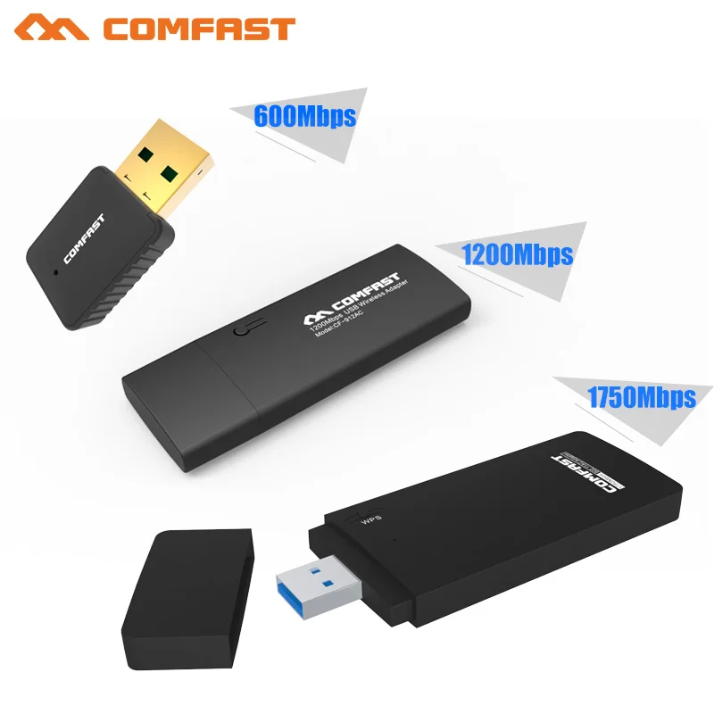 Дальний двухдиапазонный 2 4G 5g Беспроводной usb wifi адаптер 600/1300 Мбит/с 802.11ac/b/g/n USB3.0 Wi