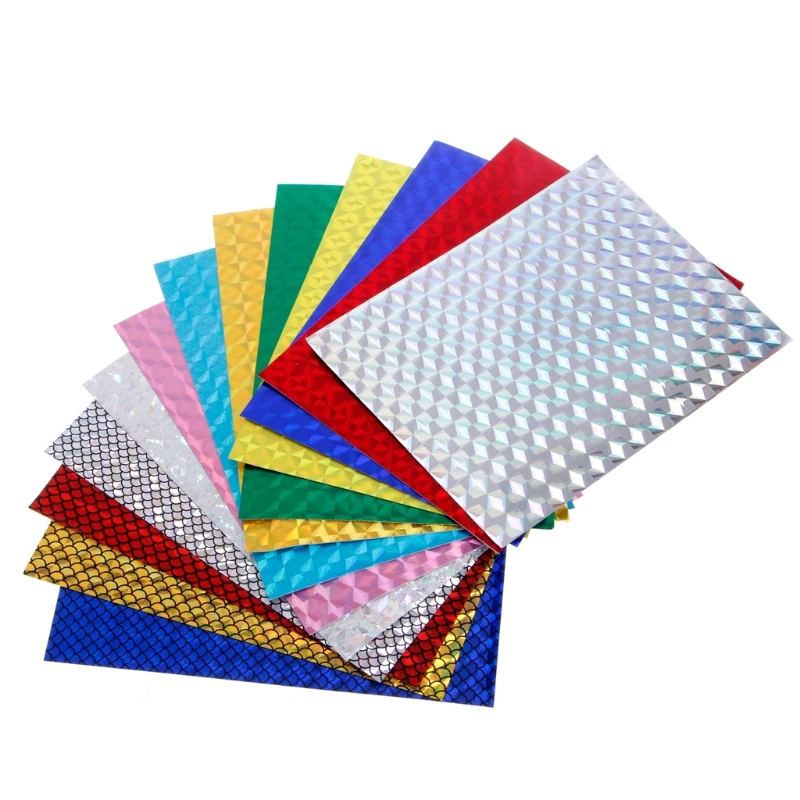 

Holographic Adhesive Film Flash Tape For Lure Making Fly Tying Materail 7cmx10cm