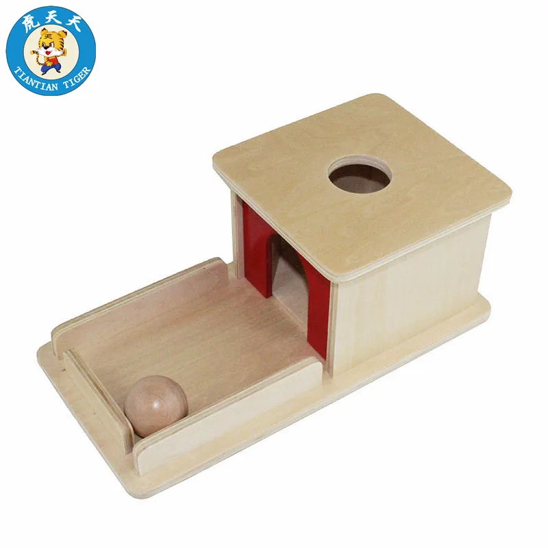  Baby Montessori Toys Infant Toddler Wooden Learning Teaching Supplies Object Permanence Box With Tr