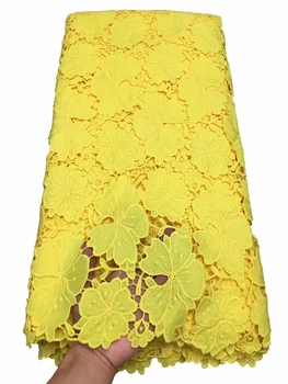 

African Lace Fabric High Quality Cord Guipure Lace Fabric Women Nigerian Water Soluble Lace Fabric For Bridal Dress Sewing