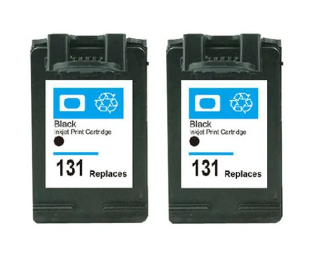 

2pcs printer cartridge for hp 131 black ink for hp131 c8765h for HP 460 5743 5940 Photosmart 2573 2613 8753 PSC 1600 1613