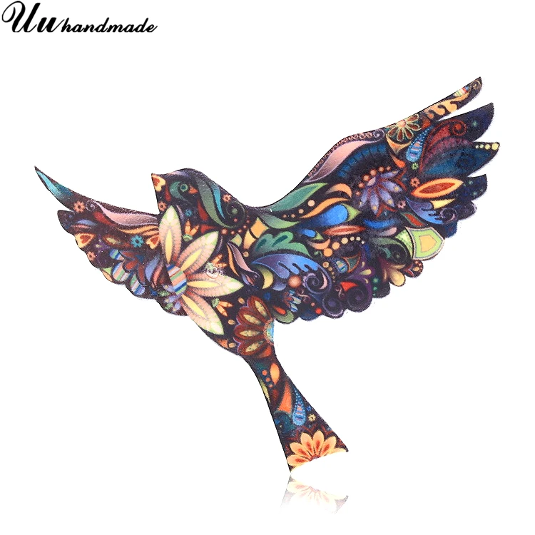 

Fashion Brooch Acrylic Bird Brooches for Women Lapel Pin Hijab Pins Broches Broche Accessories Christmas Gifts Kids Jewelry 2018