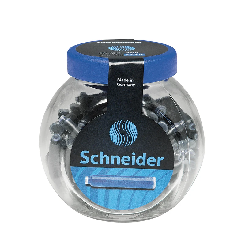1 бутылка, картриджи с чернилами Schneider Tintenpatronen, перьевая ручка, заправка, 6612, 30 шт./лот, в бутылке, черный/синий/черный цвета