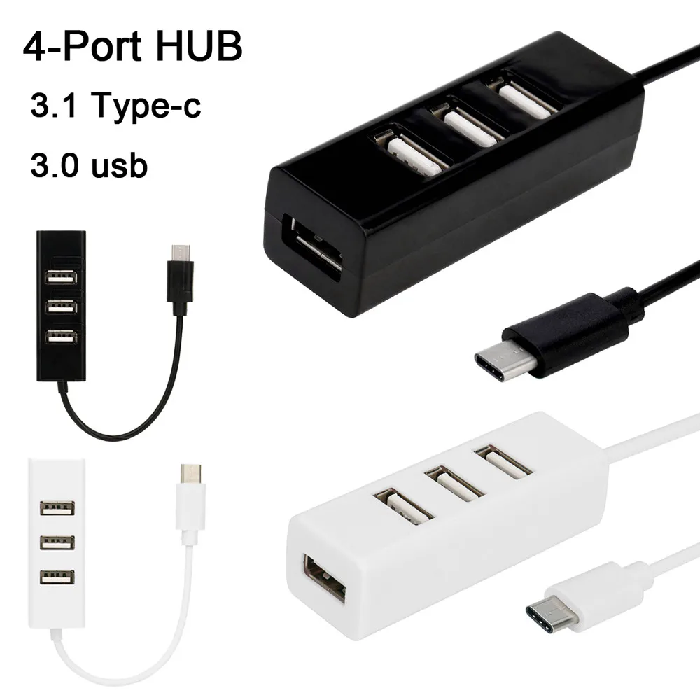 Новый концентратор USB 3 0 Type C на 4 порта 1 адаптер usb разветвитель для Apple Macbook 12 PC