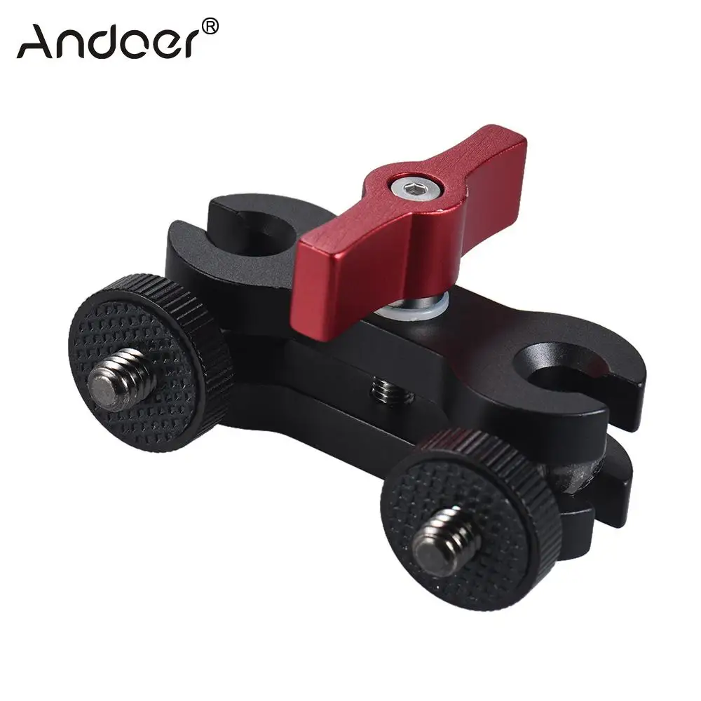 

Andoer Articulating Magic Arm Monitor Mount for Camera Field Monitor LED Video Light Camera Cage w/ Double Ballheads +1/4" Screw