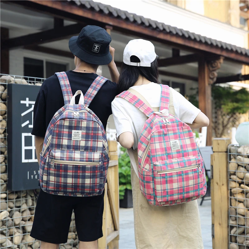 De moda a cuadros para Mujer, mochila de la escuela bolsas de lona de alta calidad Mochilas para chicas adolescentes de gran capacidad Mochilas Hombres Mujer De moda a cuadros para Mujer, mochila de la escuela bolsas de lona de alta calidad Mochilas para chicas adolescentes de gran capacidad Mochilas Hombres Mujer
