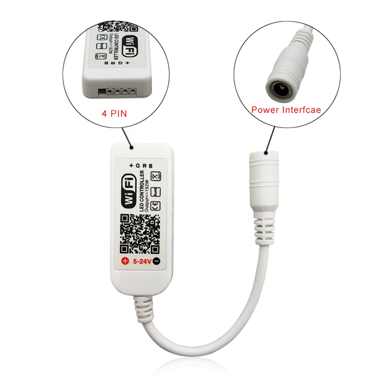 DC 5 24V Мини WIFI RGB/RGBW Светодиодная лента контроллер музыки от Amazon Alexa Google домашний