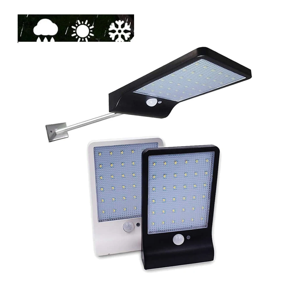 

450LM 36 LED Solar Power Street Light PIR Motion Sensor Lamps Garden Security Lamp Outdoor Waterproof Wall with pole three modes