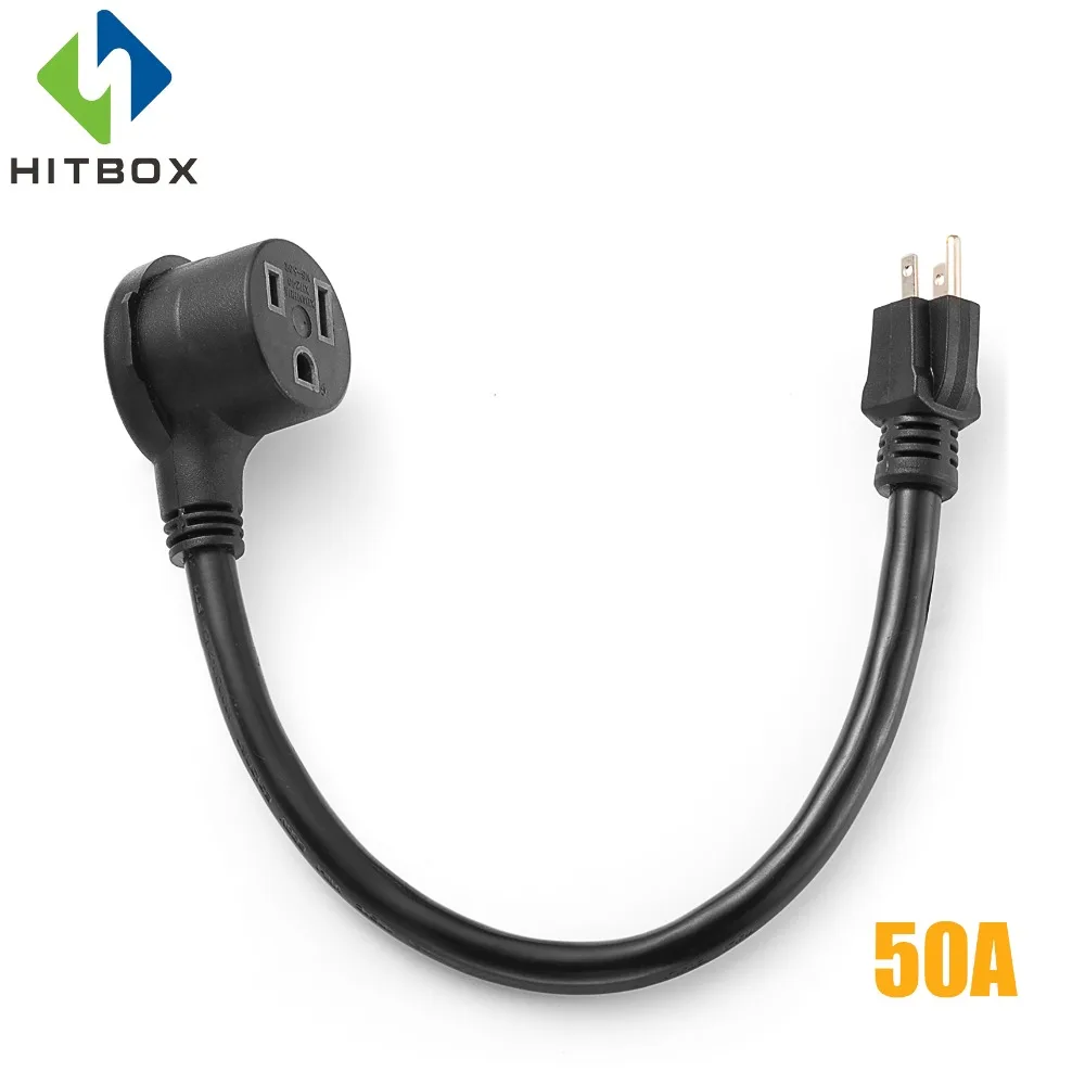 HITBOX 30A/50A конвертер адаптер Шнур 1,5 футов стандарт США 110 В 220 В 14 AWG удлинитель питания L6-30R Кабельный разъем 30A 3 зубец