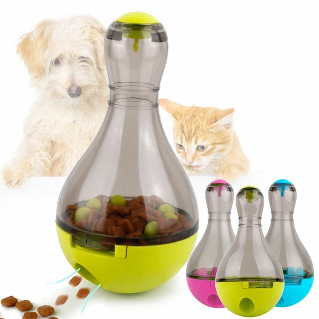 US $9.49 Dog Food Leakage Dispenser Bowl Toy Dispenser For Dogs Cats Playing Training Pet Tool Bowling Shape