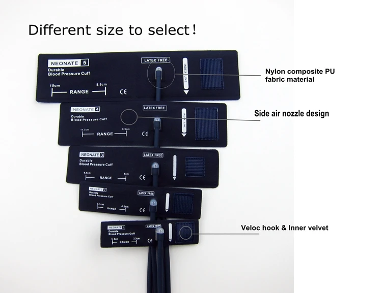 Многоразовый Темно-Синий col neonate nibp манжета набор с 5 размер разъем LC-47