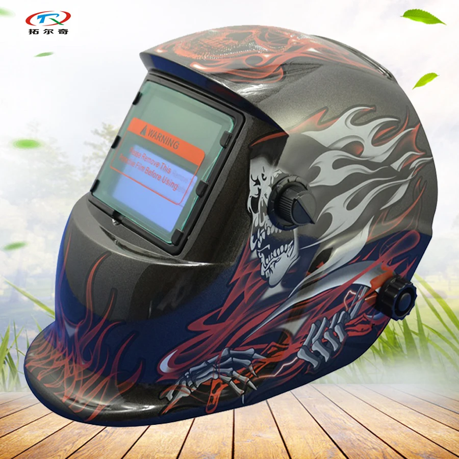 Chameleon Welder Mask helmet mig tig PP Skull Auto Darkening Welding