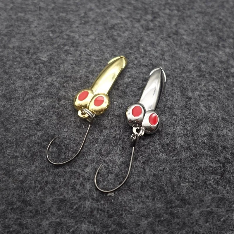 2.5g trout spoons brass fishing spoons pesca metal lures area trout fishing ultralight Fishing tackle Gold Silver color