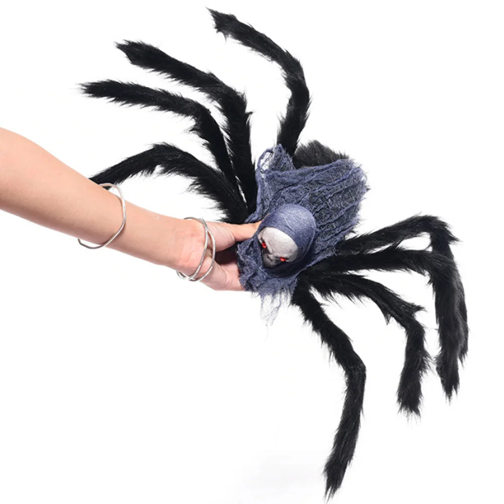 Хэллоуин странные пауки моделирование чучело плюшевый паук игрушечная палка КТВ бутафория для украшения страшные игрушки Моделирование