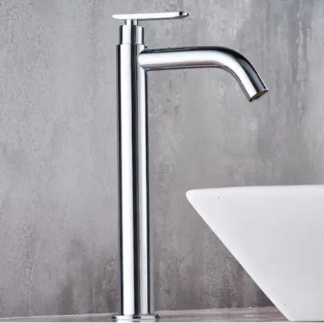 Günstig Tuqiu Becken wasserhahn Einzigen kalten bad wasserhahn becken mixer bad waschbecken wasserhahn hohe chrom messing wasserhahn für kalten wasser