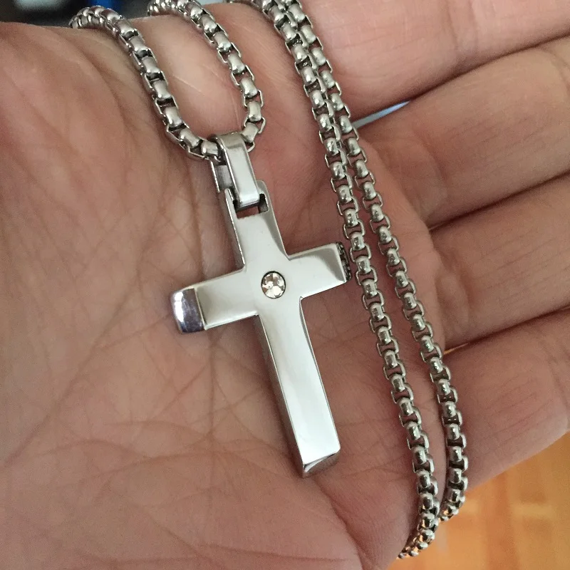 Aliexpress.com : Buy Top Quality Stainless Steel Womens Mens Small Cross Pendant Necklace Layer 