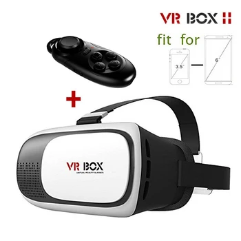 HOT Google cardboard VR BOX II 2.0 Version VR Virtual Reality 3D Glasses For 3.5 - 6.0 inch Smartphone+Bluetooth Controller 1.0