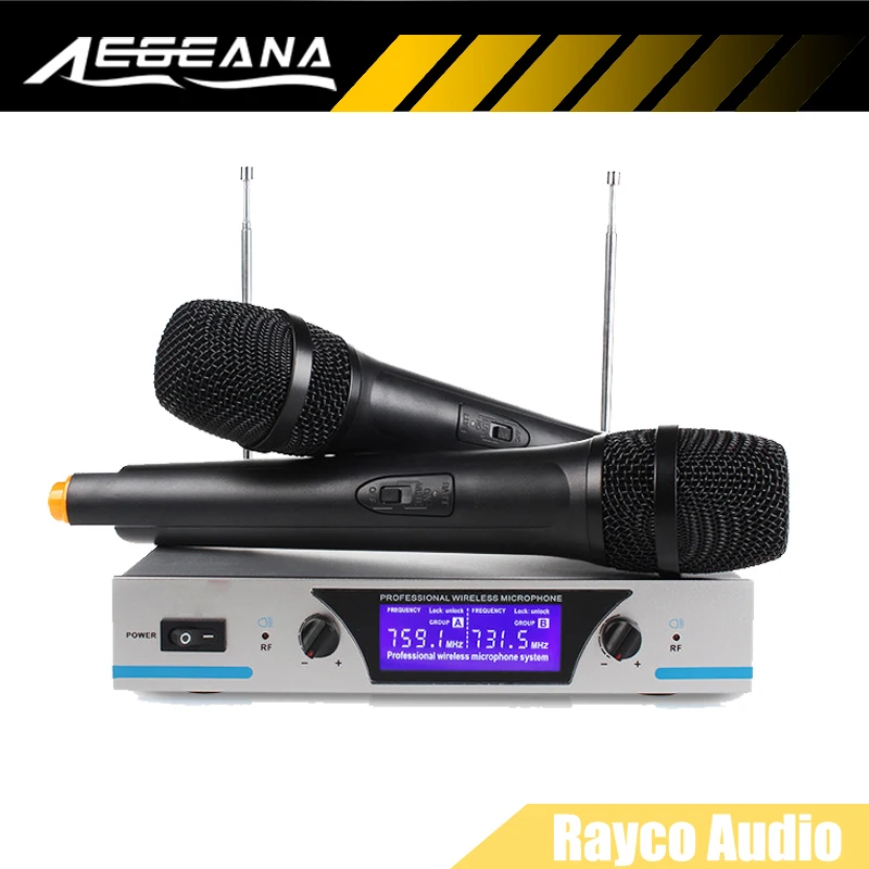 Professional Wireless Mixer Audio Microphone Dual Wireless Cordless