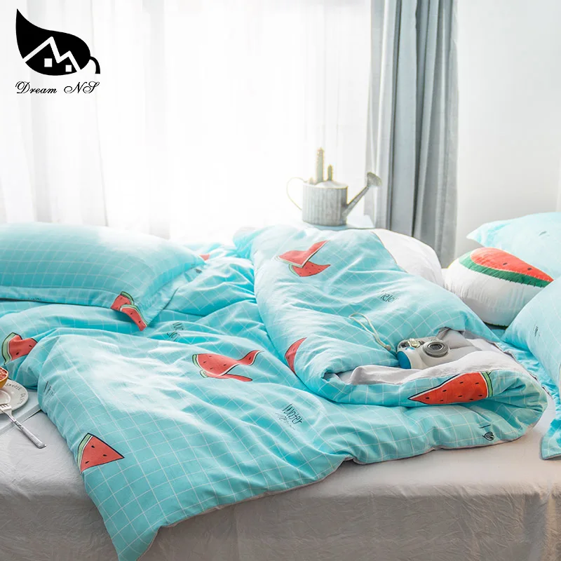 

Dream NS Watermelon Fruit Bedding Set For Cartoon Children Cover Pillowcase Warm Soft Home Bedroom Living Room Cover Set