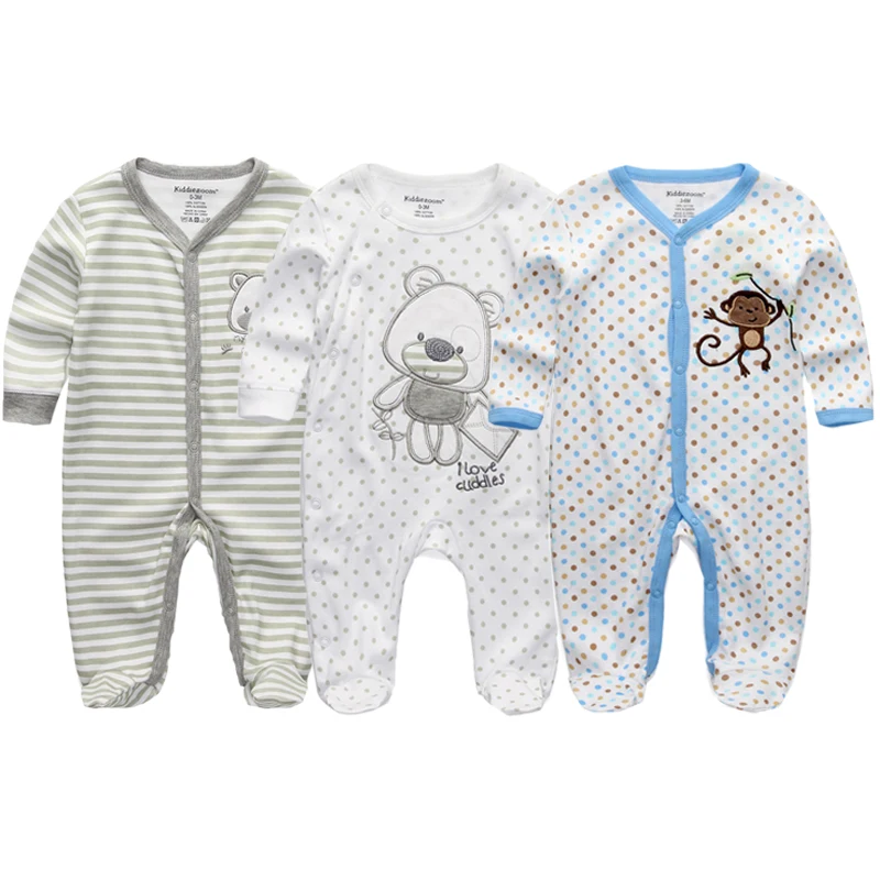 Newborn Baby Boys Rompers Spring Baby Clothes for Girls Long Sleeve Jumpsuit overalls