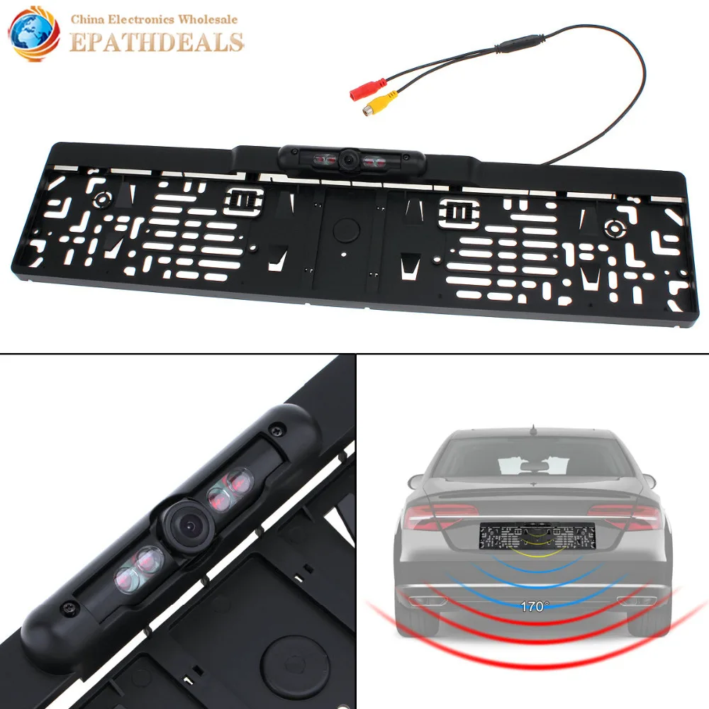 Auto Parktronic EU Car License Plate Frame Rear View font b Camera b font HD Night