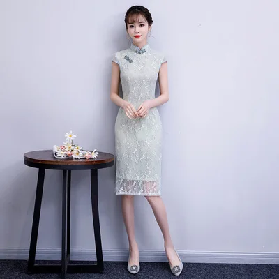 Qipao Cheongsams платье китайское женское кружевное современное традиционное платье Cheongsam платья халат Женское свадебное элегантное тонкое платье