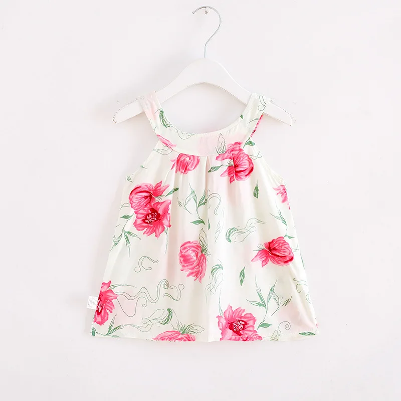 

Baby Girl Dress Summer Kids Dress For Girls Clothes Fruit Printed Princess Sleeveless Sling beach princess Dresses