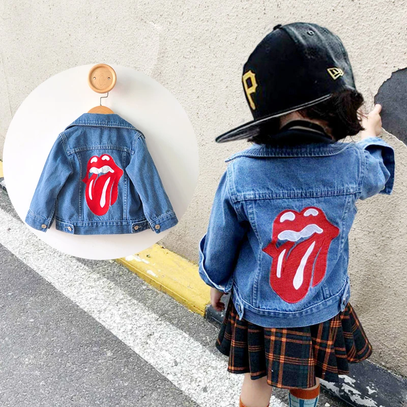 2018 Fashion Baby Jeans Jackets For Girls Denim Jacket Embroidery Boys Jeans Coat Autumn Winter Children Outerwear Coat