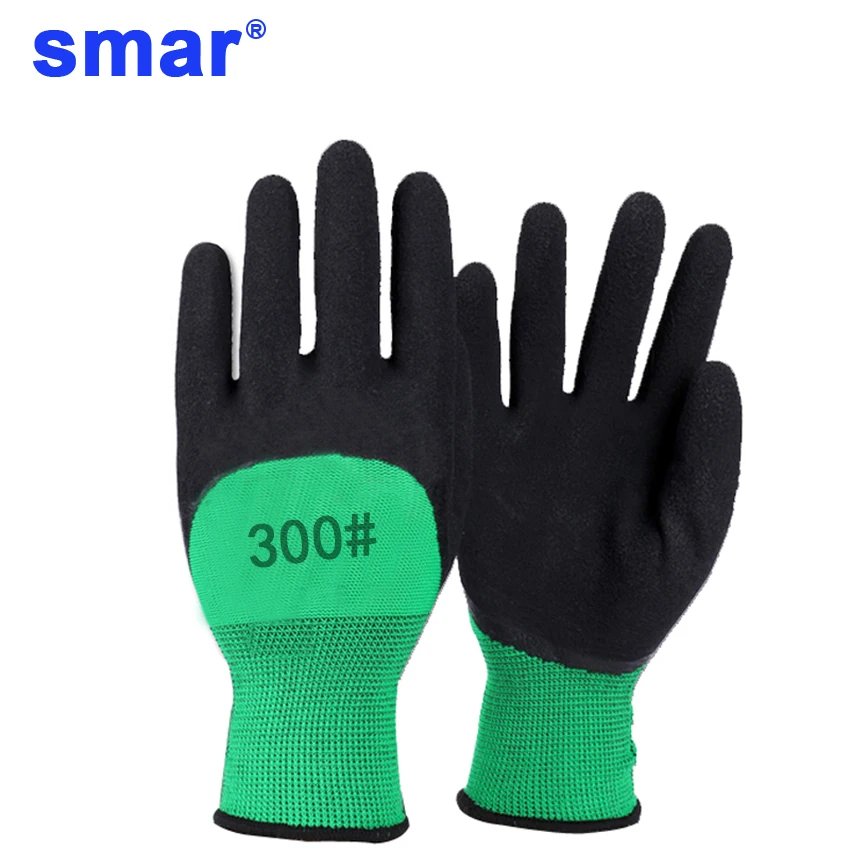 

Smar work gloves top quality Latex factory Green Polyester Black PU Work Safety Mechanic Working Gloves 10 Pairs fast ship