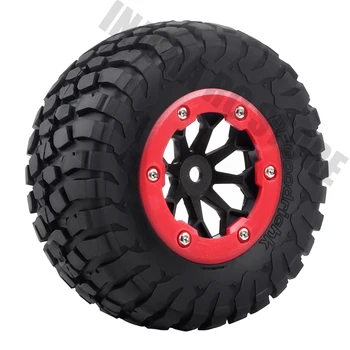 

4PCS/Set Wheel Rim and Rubber Tires Traxxas for 1/10 RC Short-Course Truck Car Slash VKAR 10SC