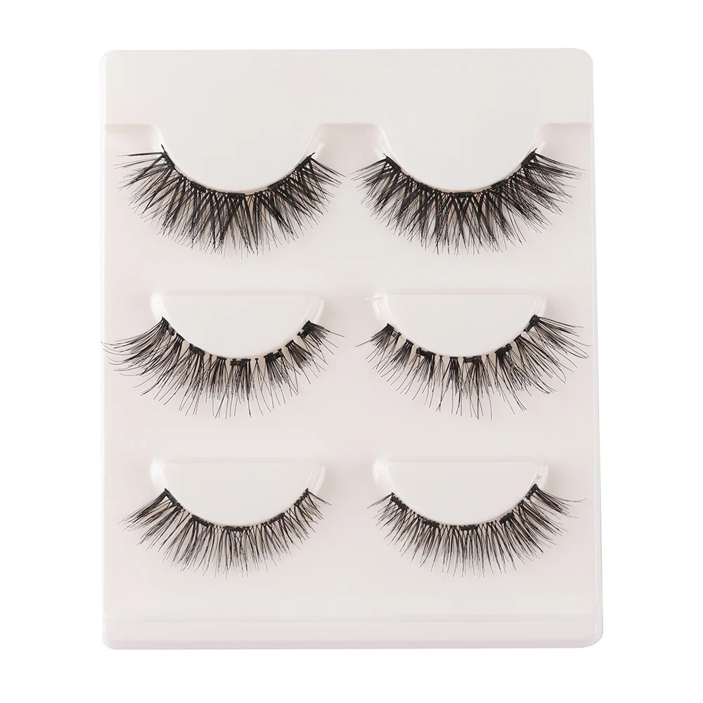 

3 /5Pairs Natural Long Wispies Eyelashes Magnetic False Eyelashes Fake Lashes 5 Magnet Eyelash Extension Makeup Tools Handmade