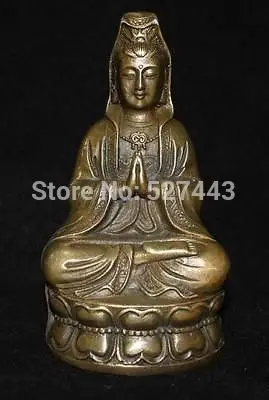 

Wholesale Collectible Buddhist bronze Goddess of Mercy kwan-Yin Buddha statue
