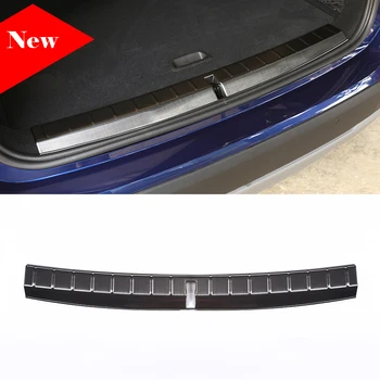 

304 Stainless Steel Black Car Rear Bumper Inner Sill Plate Protector Cover Trim Stickers For BMW X1 F48 2016-2018 Accessories