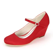 Elegant concise woman dress shoes middle heel pumps beach wedding party bridal wedges with strap royal blue white ivory purple
