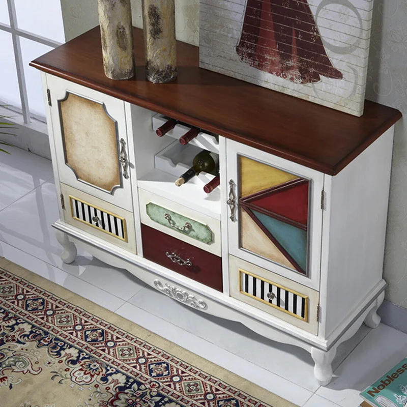 

Pastoral living room, painted drawers, solid wood, five or six bucket cabinets, European style lockers, lockers
