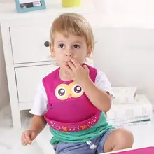 Новые прекрасные дети мальчик девочка нагрудники с милым рисунком Мультфильм нагрудник слюны Водонепроницаемый силиконовые Полотенца нагрудник для От 0 до 3 лет Детские 1 шт