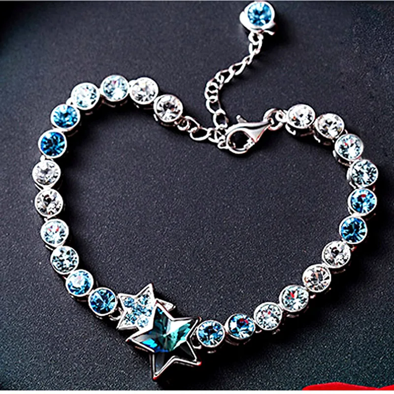 

IREACESS New charm bracelet for women Austrian Crystal bracelets & bangles Fashion wedding jewelry gift
