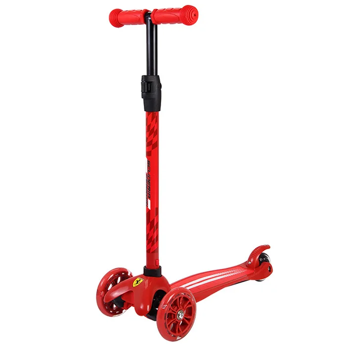 Red Самокат Ferrari FXK5 Twist, 2 колеса, самокат, ABEC-5, подшипник, высокий отскок, полиуретановые мигающие колеса для детей 3 лет - Цвет: Red