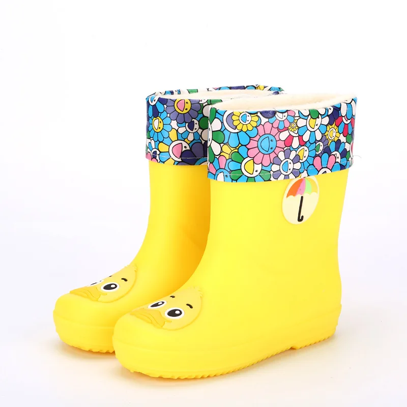 2017 cartoon rain boots boy girls shoes for boys mid high children