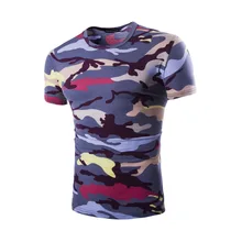 Mens 2017 Short Sleeve Brand T Shirt Camouflage Men T-Shirt Compression Funny Shirt Male Hip Hop T Shirts XXL SDQ