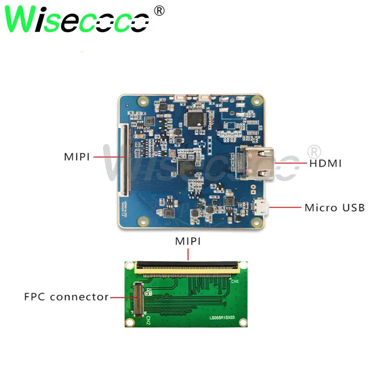 Wiscoco 5,5 дюймов 2K 1440x2560 ips ЖК-экран HDMI MIPI lcd контактная плата для Raspberry Pi