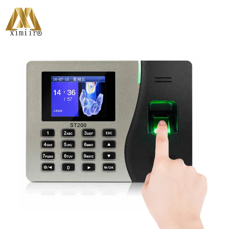 TCP/IP USB рекордер времени карты время часы биометрический отпечаток пальца посещаемость времени машина ZK ST200 с RFID картой