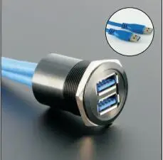 25 мм металлический USB разъем/USB разъем 2x USB3.0 Женский A-MALE 2x60 см проводка