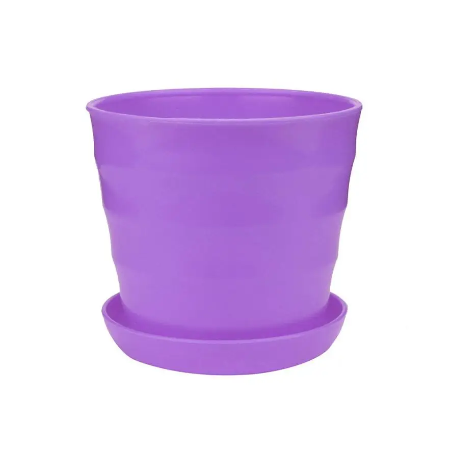 flowerpot plastic decorative Garden petit pot Unbreakable macetero plastico planten pot Succulent indoor plant pot plastique - Цвет: purple