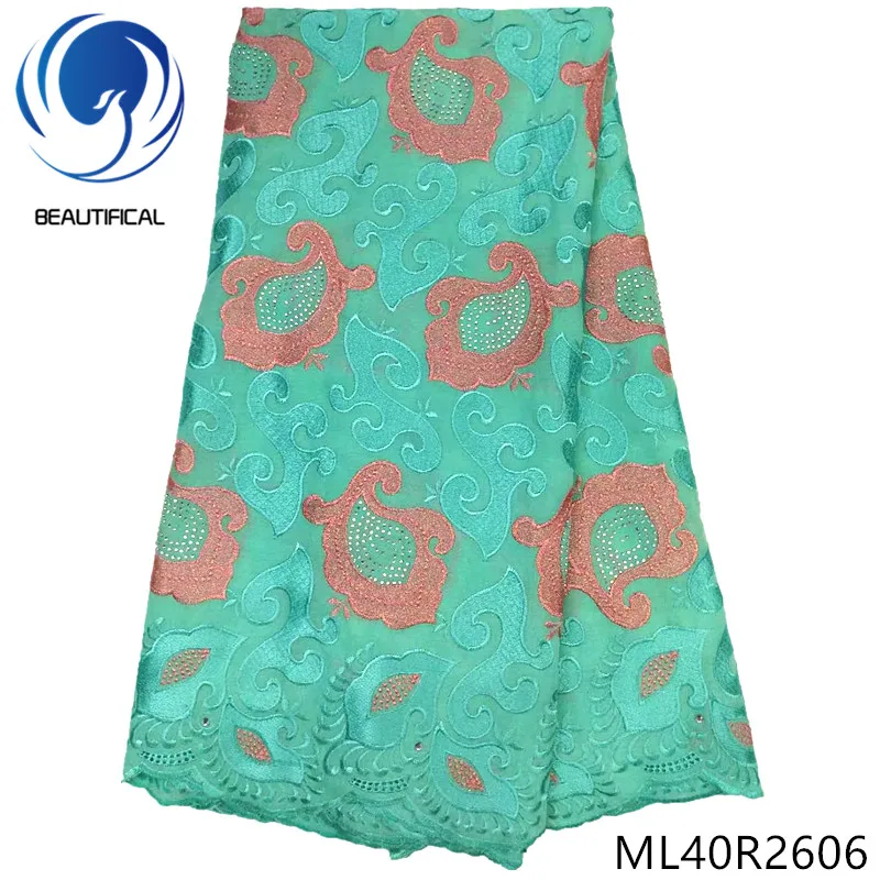 

BEAUTIFICAL Cotton african fabrics 2019 Top sale nigeria swiss voile lace in switznerland for dress swiss lace fabric ML40R26