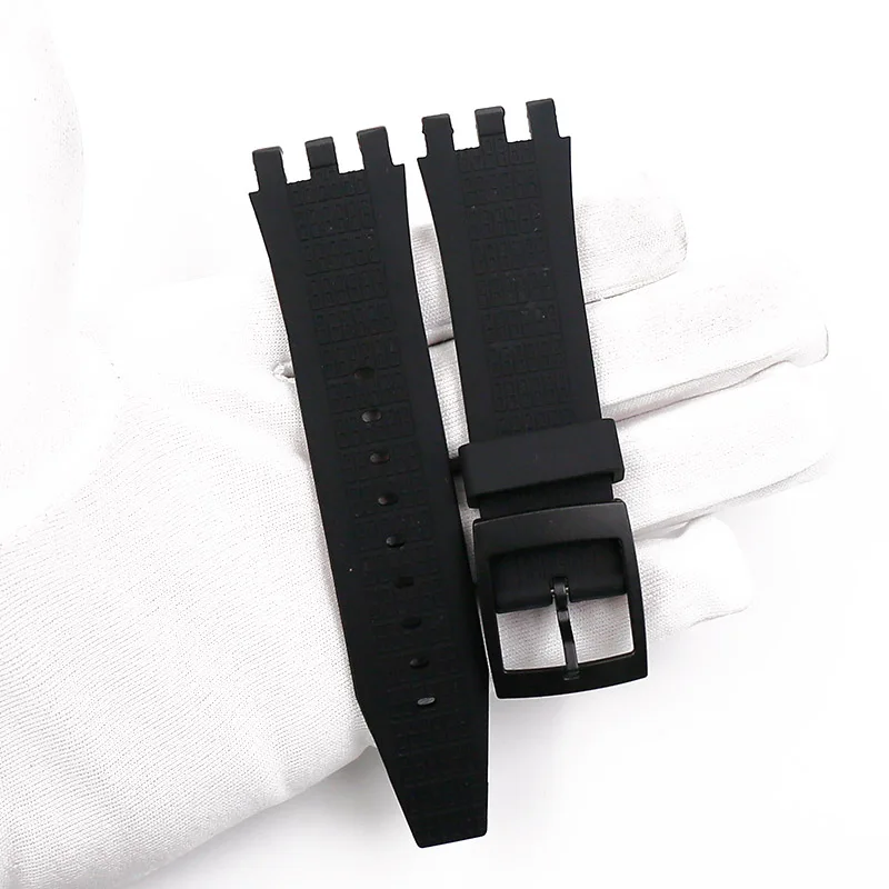 Pin buckle silicone strap men's watch accessories for Swatch VGK403 SVGK406SVGK409 402 waterproof bracelet female watch band