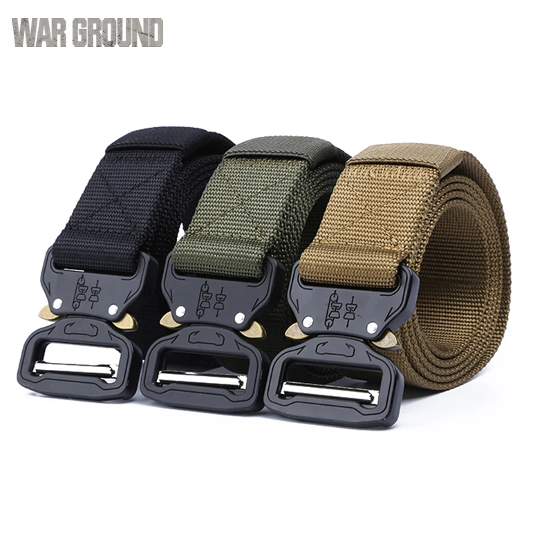 

Tactical belt men's outdoor heavy general purpose nylon adjustable military tactical belt